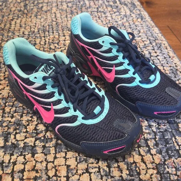 Nike Women's Sneakers - Navy, Pink, Teal - FITS LIKE AN 8.5 (actual size is 9) - Picture 1 of 7